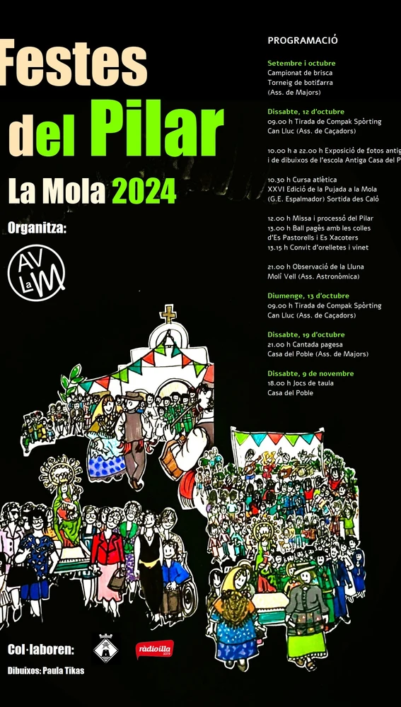 Cartel de las Festes del Pilar de la Mola Cartel de las Festes del Pilar de la Mola