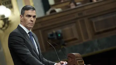 Pedro Sánchez, presidente del Gobierno, durante la sesión plenaria celebrada en el Congreso de los Diputados Pedro Sánchez, presidente del Gobierno, durante la sesión plenaria celebrada en el Congreso de los Diputados