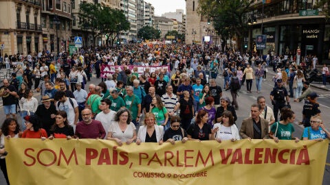 Manifestaci&oacute;n del 9 d'octubre