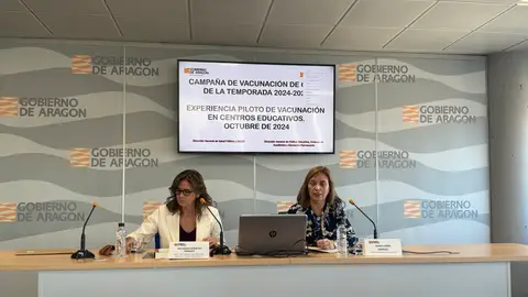 Moracho y Gayán durante la presentación en el Departamento de Sanidad Moracho y Gayán durante la presentación en el Departamento de Sanidad