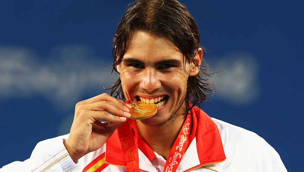Rafa Nadal gana la medalla de oro en Pekín 2008 Rafa Nadal gana la medalla de oro en Pekín 2008