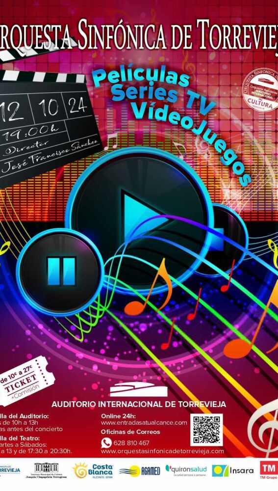 La Orquesta Sinfónica de Torrevieja inicia la temporada con la banda sonora de películas, series y videojuegos