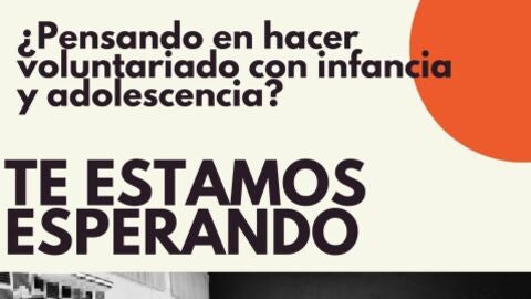 Cartel del Colectivo CAJE buscando voluntarios para sus proyectos educativos