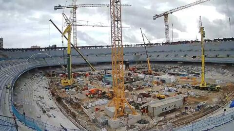 A guantazos en las obras del Nou Camp Nou