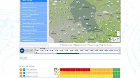 Alerta roja en Sierra y Pedroches desde las 00:00