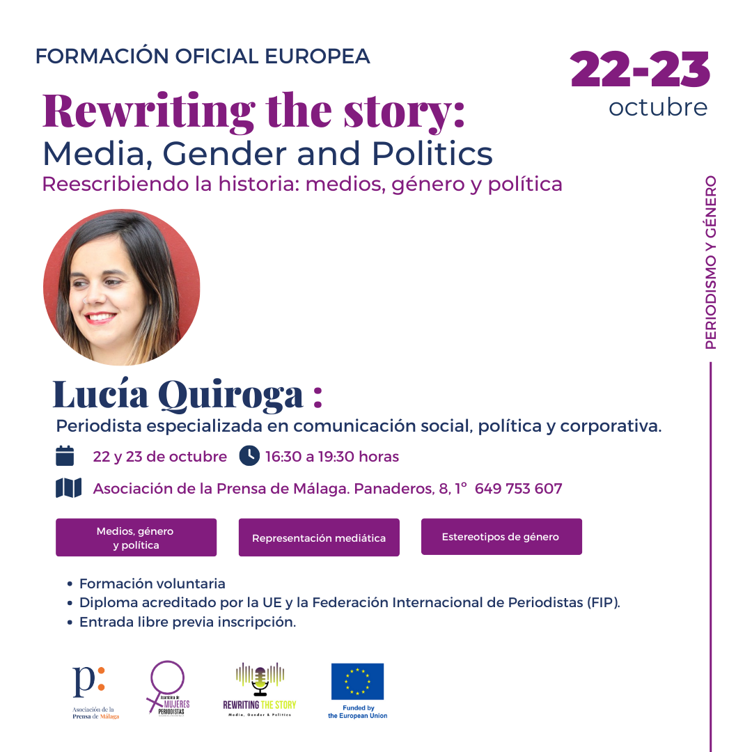 La APM acoge un taller de la Unión Europea sobre Periodismo y Género, los días 22 y 23 de octubre La APM acoge un taller de la Unión Europea sobre Periodismo y Género, los días 22 y 23 de octubre