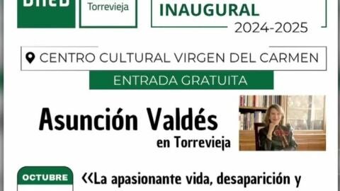 La periodista y escritora Asunci&oacute;n Vald&eacute;s ofrece este jueves la lecci&oacute;n inaugural del curso de la UNED en Torrevieja