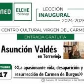 La periodista y escritora Asunción Valdés ofrece este jueves la lección inaugural del curso de la UNED en Torrevieja