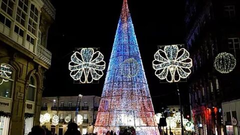 El árbol de la Navidad de Vigo batirá otro récord de altura El árbol de la Navidad de Vigo batirá otro récord de altura
