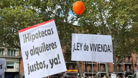 Imagen de la manifestación por la vivienda en Madrid Imagen de la manifestación por la vivienda en Madrid