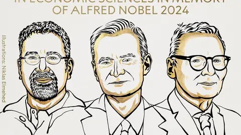 Daron Acemoglu, Simon Johnson y James Robinson, Premio Nobel de Economía 2024 Daron Acemoglu, Simon Johnson y James Robinson, Premio Nobel de Economía 2024
