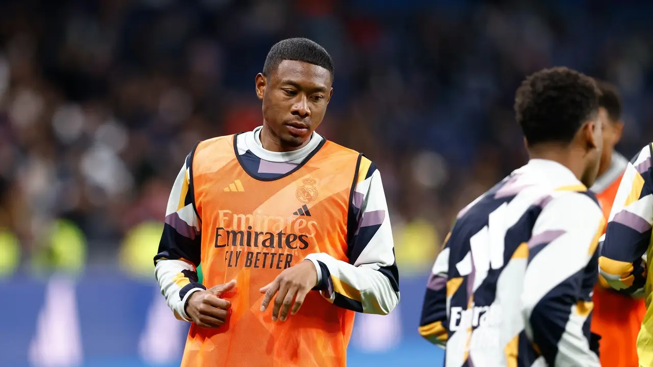 David Alaba durante un calentamiento previo a un partido con el Real Madrid David Alaba durante un calentamiento previo a un partido con el Real Madrid
