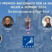 Isabel Aaiún, Inés Ballester, Leo Harlem, José Manuel Parada, Paco Montesdeoca y Francine Gálvez han recibido esta mañana, en el Juan Bravo, los Premios Nacionales de Igualdad de FEMUR
