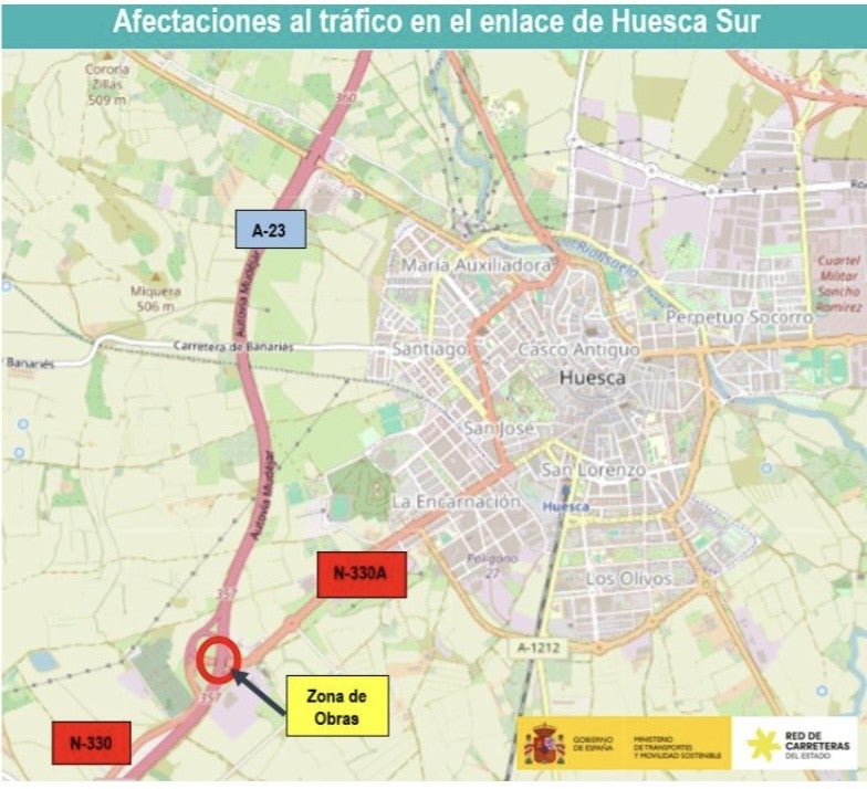 Comienzan las obras en la A-23 que afectarán al tráfico durante seis meses Comienzan las obras en la A-23 que afectarán al tráfico durante seis meses