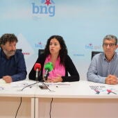 Rolda de prensa do BNG da campaña "Galiza coa chave dos seus cartos"