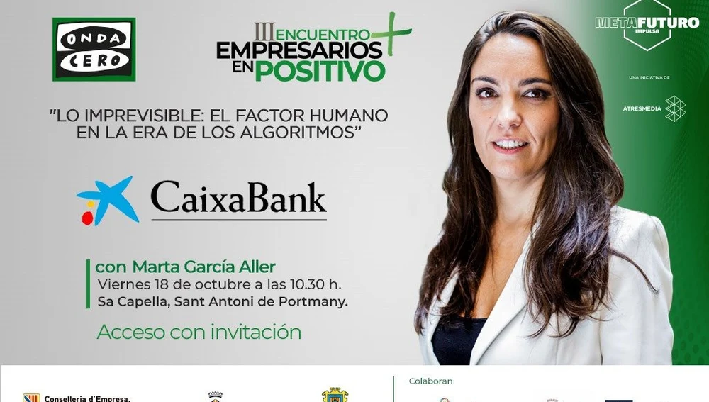 Marta García Aller estará este viernes en Sant Antoni en el ciclo Empresarios en Positivo Marta García Aller estará este viernes en Sant Antoni en el ciclo Empresarios en Positivo