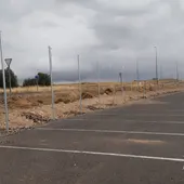 Valla instalada en el aeropuerto Valla instalada en el aeropuerto