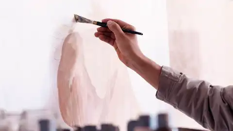 Imagen de archivo de un pintor Imagen de archivo de un pintor