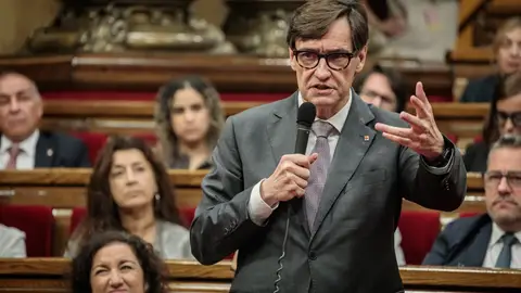 Salvador Illa, a la sessió de control Salvador Illa, a la sessió de control