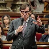 Salvador Illa, a la sessió de control