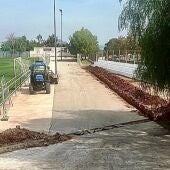 Trabajos de construcción del nuevo parque de calistenia de Benifairó de les Valls