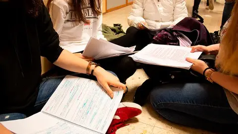 Alumnos de Cantabria repasando para los exámenes de la PAU 2025 Alumnos de Cantabria repasando para los exámenes de la PAU 2025