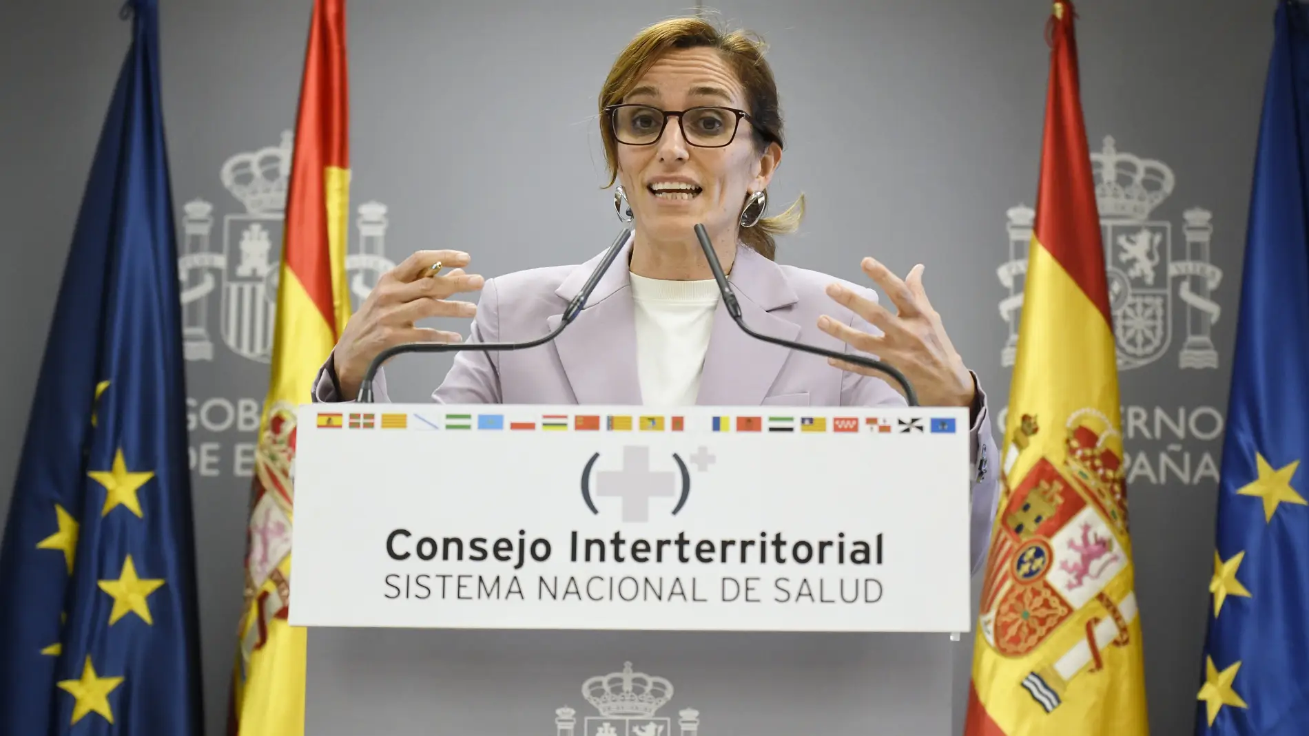 Mónica García, ministra de Sanidad, durante el último Consejo Interterritorial del Sistema Nacional de Salud Mónica García, ministra de Sanidad, durante el último Consejo Interterritorial del Sistema Nacional de Salud