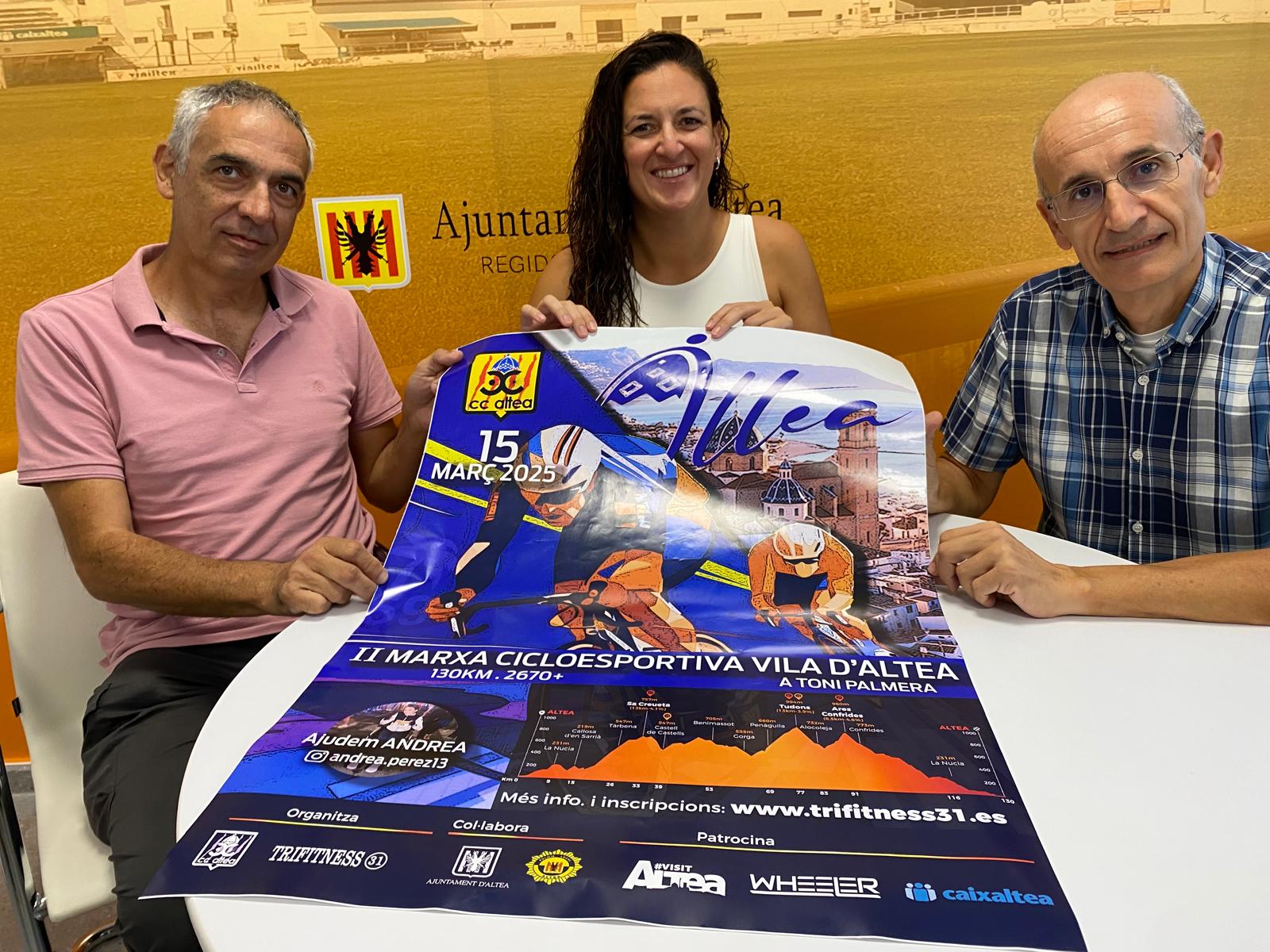 La ‘Marcha Ciclo Deportiva de Altea’ habilitará una Fila 0 para ayudar a la joven Andrea Pérez La ‘Marcha Ciclo Deportiva de Altea’ habilitará una Fila 0 para ayudar a la joven Andrea Pérez