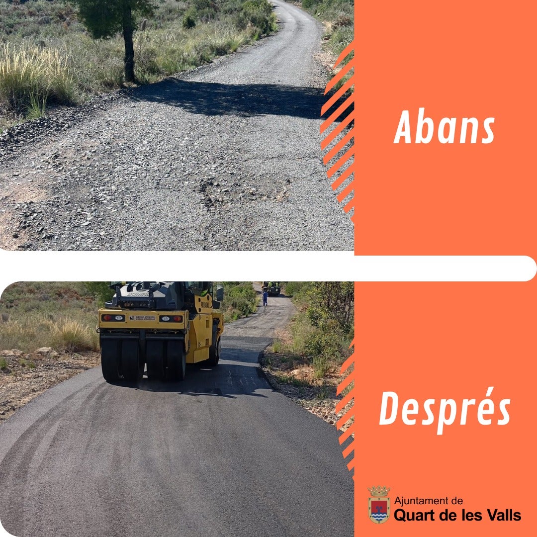 El Camí Fontanelles de Quart de les Valls se da un lavado de cara El Camí Fontanelles de Quart de les Valls se da un lavado de cara