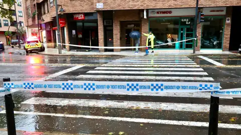 Imagen de Logroño, que ha registrado una intensa lluvia durante las últimas horas. Imagen de Logroño, que ha registrado una intensa lluvia durante las últimas horas.