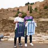 Ramón Enríquez, Málaga CF, y Alberto Díaz, Unicaja