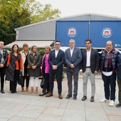 Visita conselleiro José González á Praza de Abastos provisional de Ourense Visita conselleiro José González á Praza de Abastos provisional de Ourense
