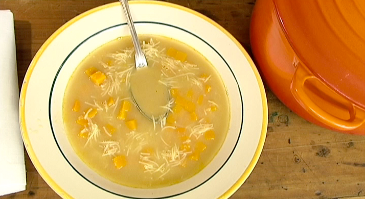 Sopa de calabaza con morcillo y fideos, la receta de Robin Food Sopa de calabaza con morcillo y fideos, la receta de Robin Food