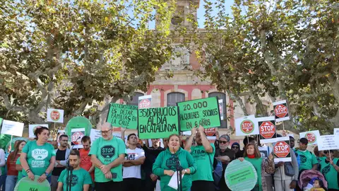 La protesta de la PAH aquest divendres davant del Parlament La protesta de la PAH aquest divendres davant del Parlament