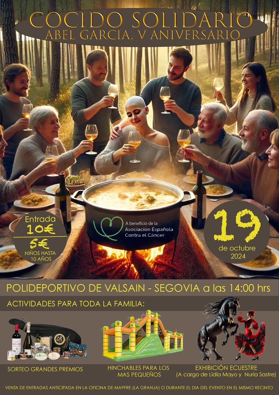 Valsaín recuerda el sábado a Abel García en un cocido solidario a beneficio de la AECC Valsaín recuerda el sábado a Abel García en un cocido solidario a beneficio de la AECC