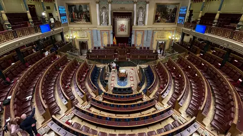 Vista general del hemiciclo del Congreso de los Diputados. El BOE publica la ley beneficia a los presos de ETA