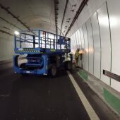 Obras de mantenimiento del túnel de A Cañiza. Archivo