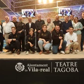 Participantes en la Cocina en Vivo en el teatro Tagoba de Vila-real. Participantes en la Cocina en Vivo en el teatro Tagoba de Vila-real.