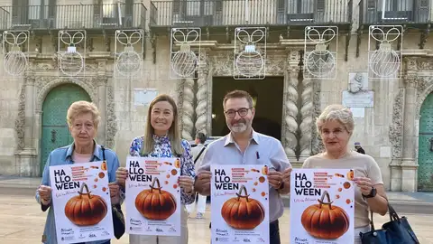 La concejala Lidia López y los representantes de los comerciantes de la Plaza de Argel, Del Puente y Joaquín M. López La concejala Lidia López y los representantes de los comerciantes de la Plaza de Argel, Del Puente y Joaquín M. López