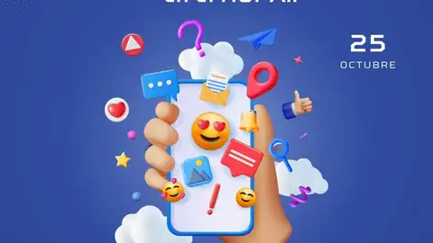 El Hospital Universitario Príncipe de Asturias celebra este viernes la cuarta edición de las jornadas sobre redes sociales en niños y adolescentes Cartel de las jornadas sobre redes sociales en la infancia y adolescencia del Hospital Universitario Príncipe de Asturias