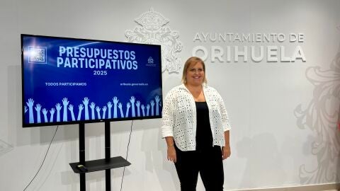 La concejala de Participaci&oacute;n Ciudadana, Anabel Garc&iacute;a, en la presentaci&oacute;n de los Presupuestos Participativos 2025
