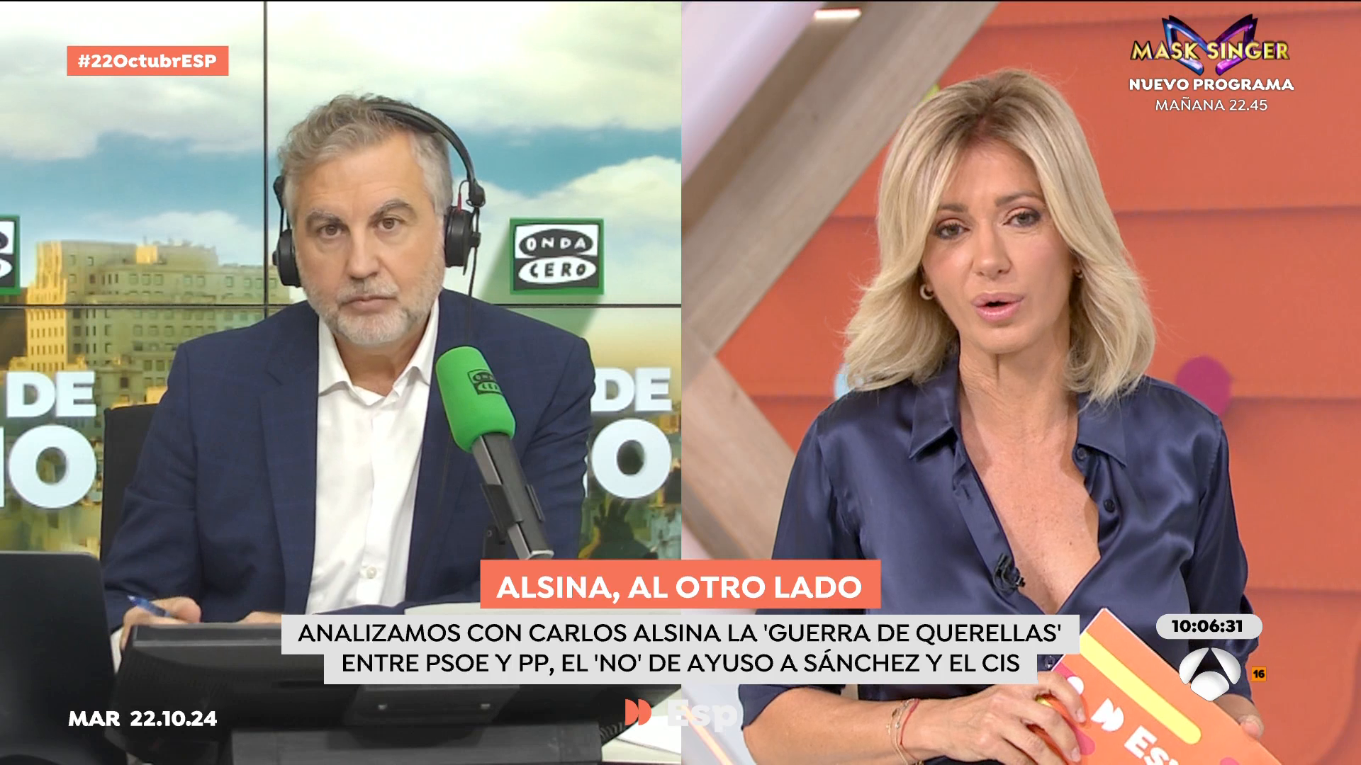 Alsina se muestra crítico con las querellas entre PSOE y PP: "Enfríense" Alsina se muestra crítico con las querellas entre PSOE y PP: "Enfríense"