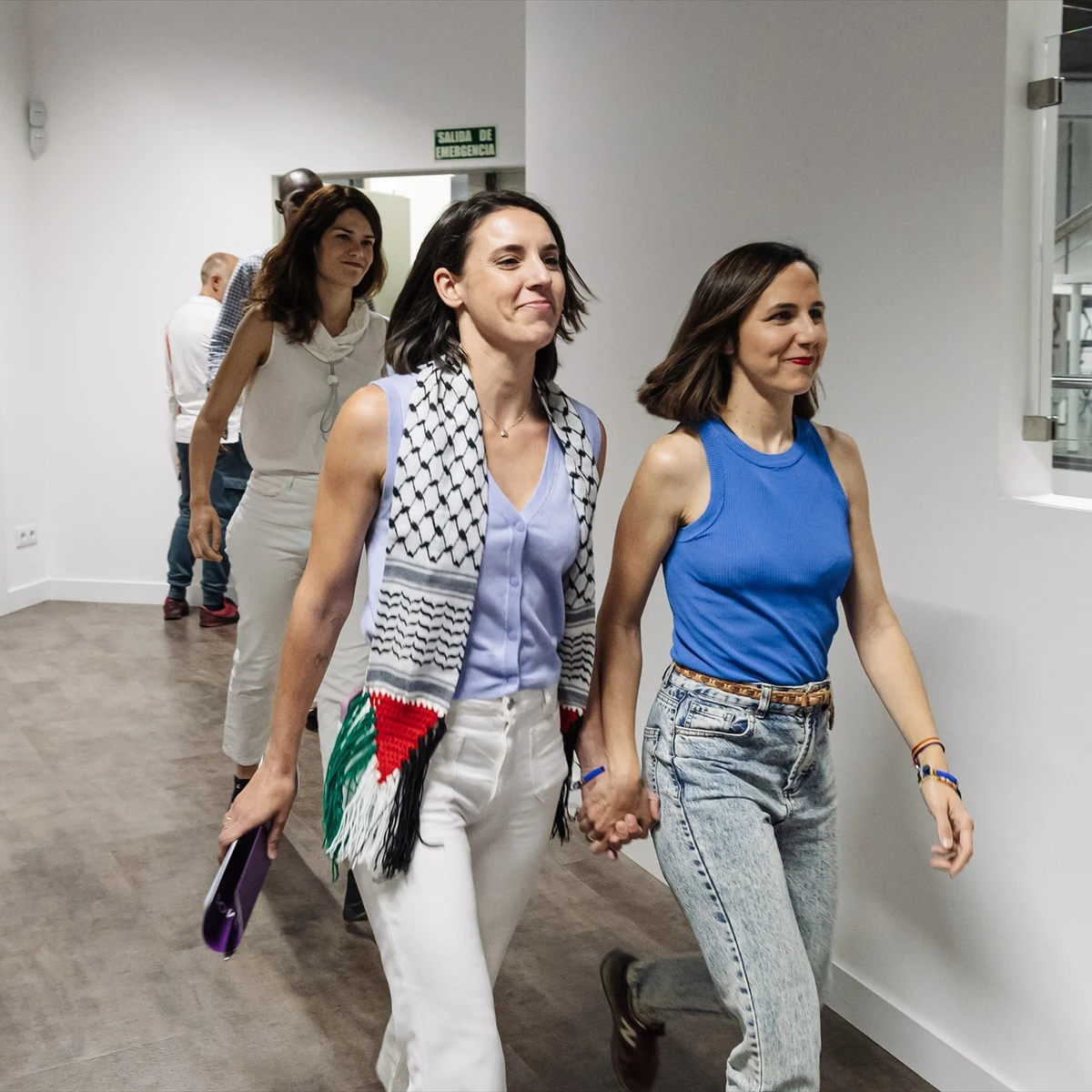 irene montero the Minister of Equality Irene Montero attends the media during a rally in support of the world champions to demand a sport free of sexist violence, i Stock Photo - Alamy