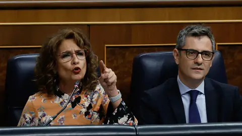 El ministro de la Presidencia, Justicia y Relaciones con las Cortes, Félix Bolaños y la ministra de Hacienda, María Jesús Montero El ministro de la Presidencia, Justicia y Relaciones con las Cortes, Félix Bolaños y la ministra de Hacienda, María Jesús Montero
