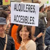 Imatge d'una de les protestes per demanar la regulació dels lloguers Imatge d'una de les protestes per demanar la regulació dels lloguers
