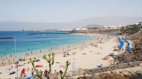 Vista de Playa Blanca en Lanzarote Vista de Playa Blanca en Lanzarote