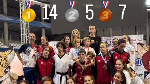 El Club de Taekwondo de Finestrat logra 26 medallas en el Open valenciano