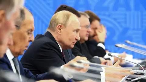Vladimir Putin, presidente de Rusia, durante la decimosexta cumbre de 'BRICS' Vladimir Putin, presidente de Rusia, durante la decimosexta cumbre de 'BRICS'