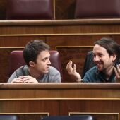 Íñigo Errejón y Pablo Iglesias, en una imagen de archivo en el Congreso de los Diputados.