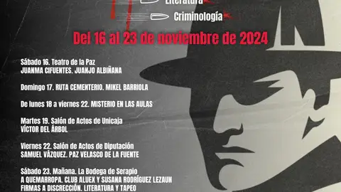 La Diputación recupera Alblackcete, el II Festival de Género Negro, que se celebrará el 16 al 23 de noviembre La Diputación recupera Alblackcete, el II Festival de Género Negro, que se celebrará el 16 al 23 de noviembre